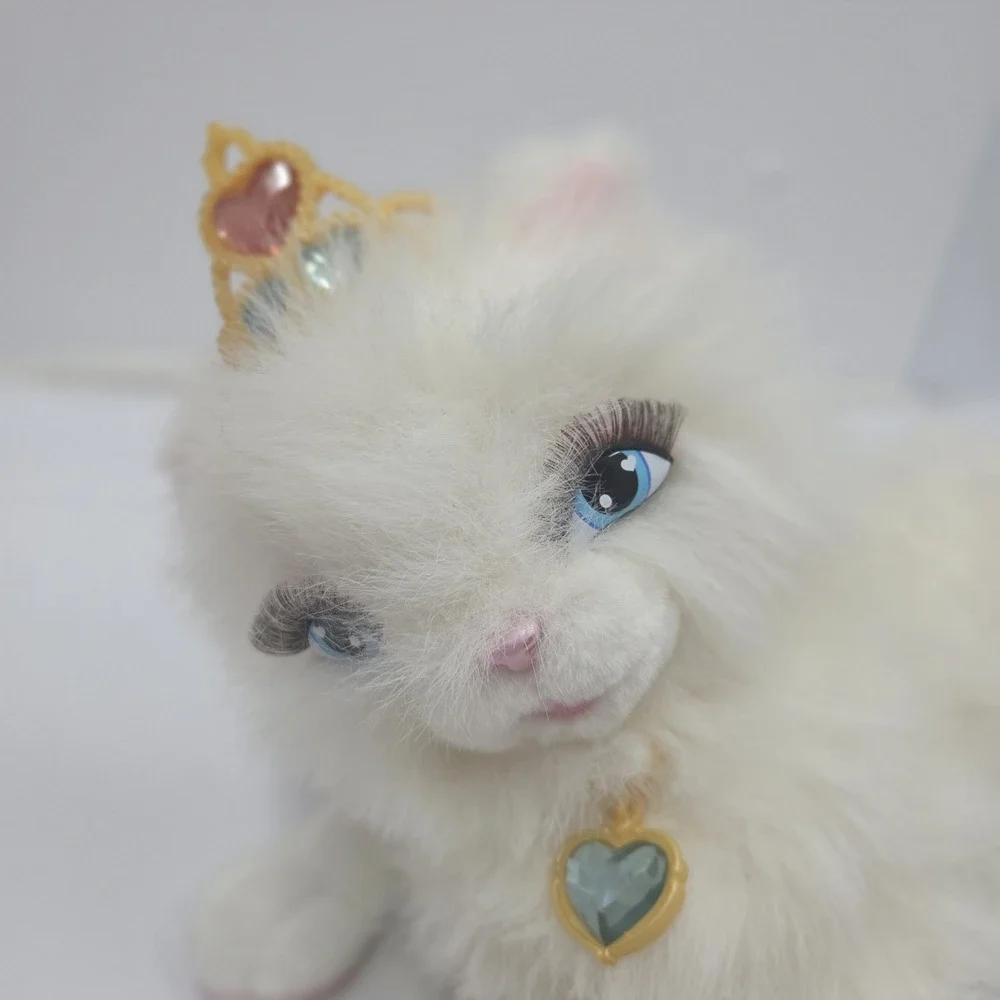 2004 Mattel Barbie Princess & the Pauper Interactive Serafina‎ White Cat Plush